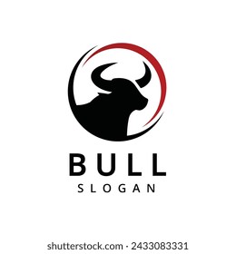 Bull logo. suitable for farm and Valley,Company logo design.