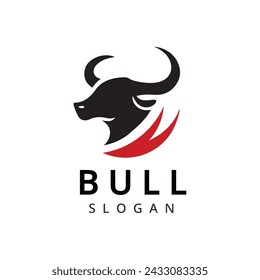 Bull logo. suitable for farm and Valley,Company logo design.