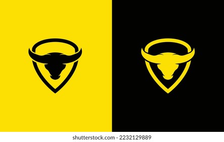 bull logo symbol template simple design
