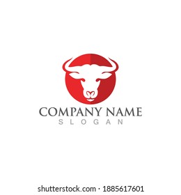 Bullenlogo und Symbol, Vektorgrafik 