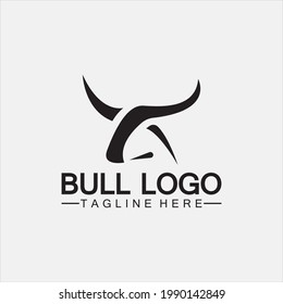 Bull logo and symbols vector template icons app