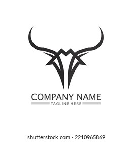 Bull logo and symbols vector template icons app