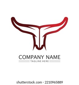 Bull logo and symbols vector template icons app