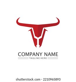 Bull logo and symbols vector template icons app