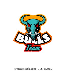 Bull logo template. High resolution vector image