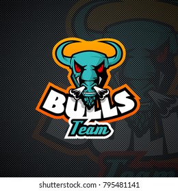 Bull logo template. High resolution vector image