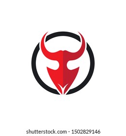 bull logo template ilustration vector design