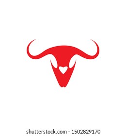 bull logo template ilustration vector design