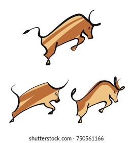 Bull logo template image.