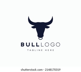 Bull Logo Template. Unique Cow, Bull, and Ox Vector Logo Design Template.