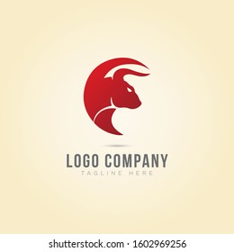 bull logo template vector element