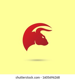 bull logo template vector element