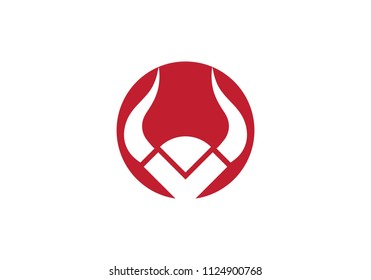 Bull Logo Template vector icon illustration