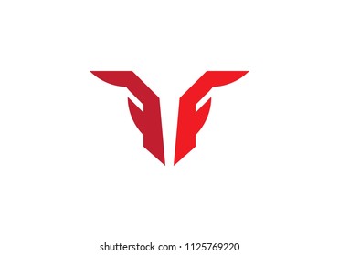 Bull Logo Template vector icon illustration