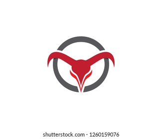 Bull logo template vector icon