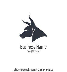 Bull logo template vector icon illustration