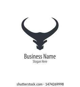 Bull logo template vector icon illustration