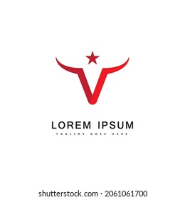 Bull Logo Template vector icon illustration