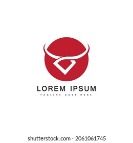 Bull Logo Template vector icon illustration