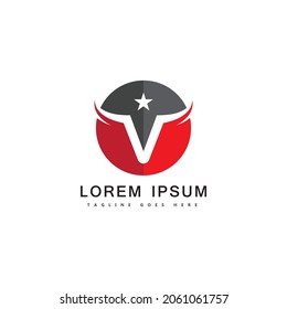 Bull Logo Template vector icon illustration