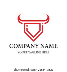 Bull logo template vector icon design