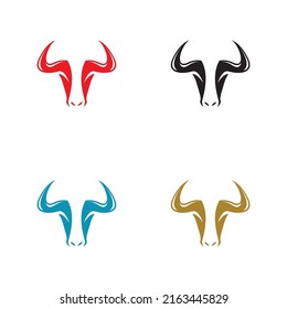 Conjunto de iconos vectoriales de la plantilla de logotipo Bull