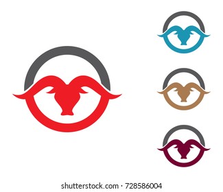 Bull Logo Template vector icon illustration