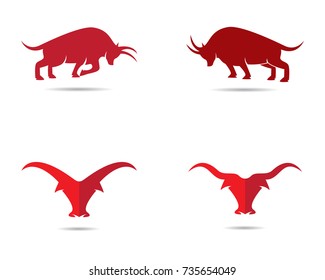 Bull Logo Template vector icon illustration