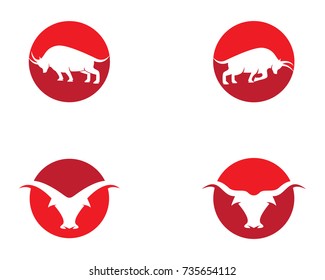 Bull Logo Template vector icon illustration