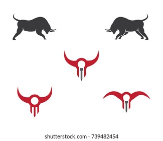 Bull Logo Template vector icon illustration