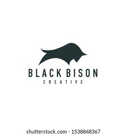 bull logo, vector animal flat shape