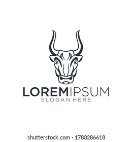 Bull logo vector design abstract illustration