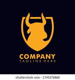 Bull Logo Vector Design Animal Business