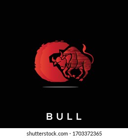 
Bull logo vector design. wild bull logo