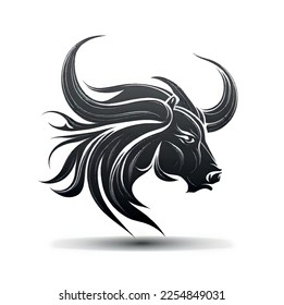 Bull logo vector elegance drawing - Shutterstock ID 2254849031