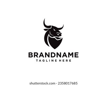 bull logo vector. bull head logo design. bull head mascot logo. horn bull vector