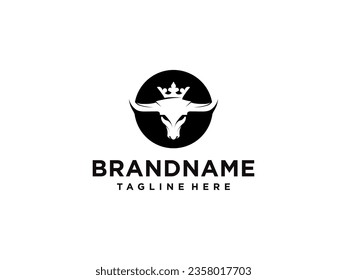 bull logo vector. bull head logo design. bull head mascot logo. horn bull vector