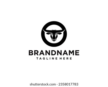 bull logo vector. bull head logo design. bull head mascot logo. horn bull vector