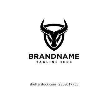 bull logo vector. bull head logo design inspiration