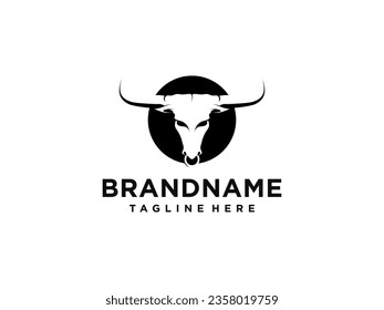 bull logo vector. bull head logo design inspiration