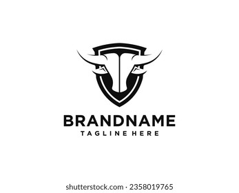 bull logo vector. bull head logo design inspiration