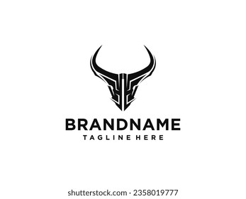 bull logo vector. bull head logo design inspiration