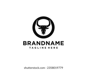 bull logo vector. bull head logo design inspiration