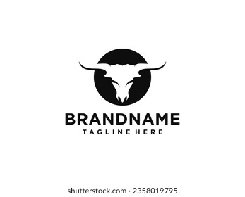 vector de logotipo de toro. inspiración para el diseño del logo de la cabeza de toro