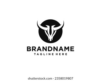 bull logo vector. bull head logo design inspiration