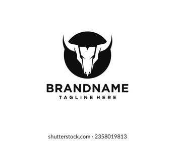 bull logo vector. bull head logo design inspiration