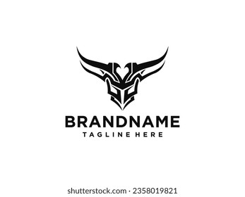 bull logo vector. bull head logo design inspiration