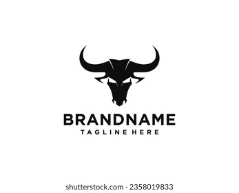 vector de logotipo de toro. inspiración para el diseño del logo de la cabeza de toro
