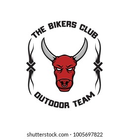 Bull logo vector head sport mascot design illustration emblem sign isolated