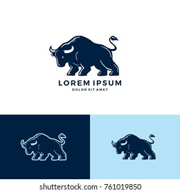 bull logo vector icon download illustration